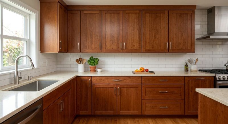 Cherry Cabinet Refacing in Bloomington, IN
