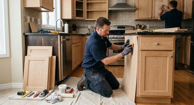 Oak Cabinet Remodeling in Muncie, IN
